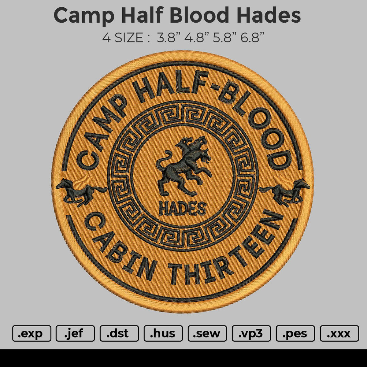 Percy Jackson Half-Blood Logo 3.5 Embroidered Patch-Mailed from