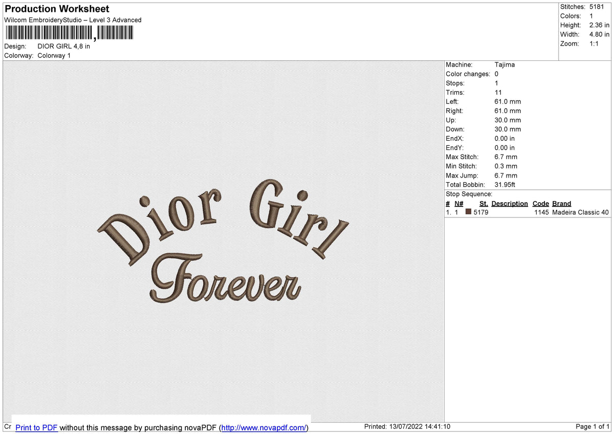 Dior Logo Embroidery – embroiderystores