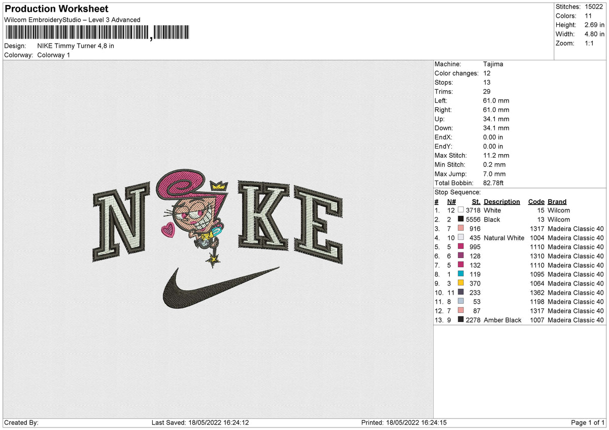 Nike Timmy Turner – embroiderystores