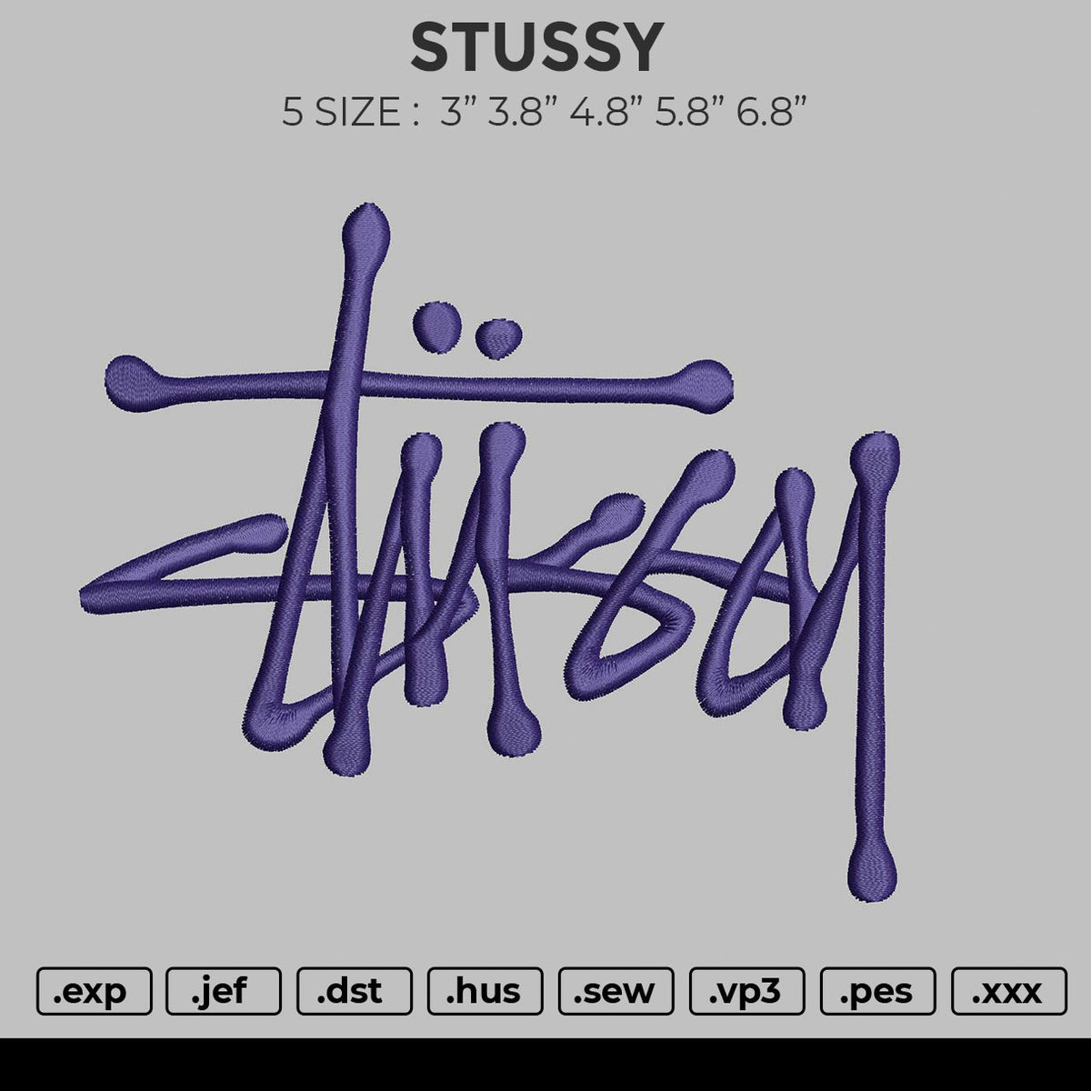 Stussy Logo Embroidery Design Download - EmbroideryDownload