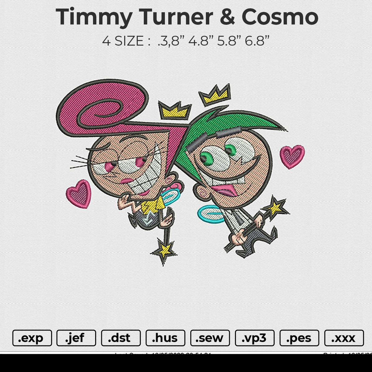 Timmy Turner & Cosmo – embroiderystores