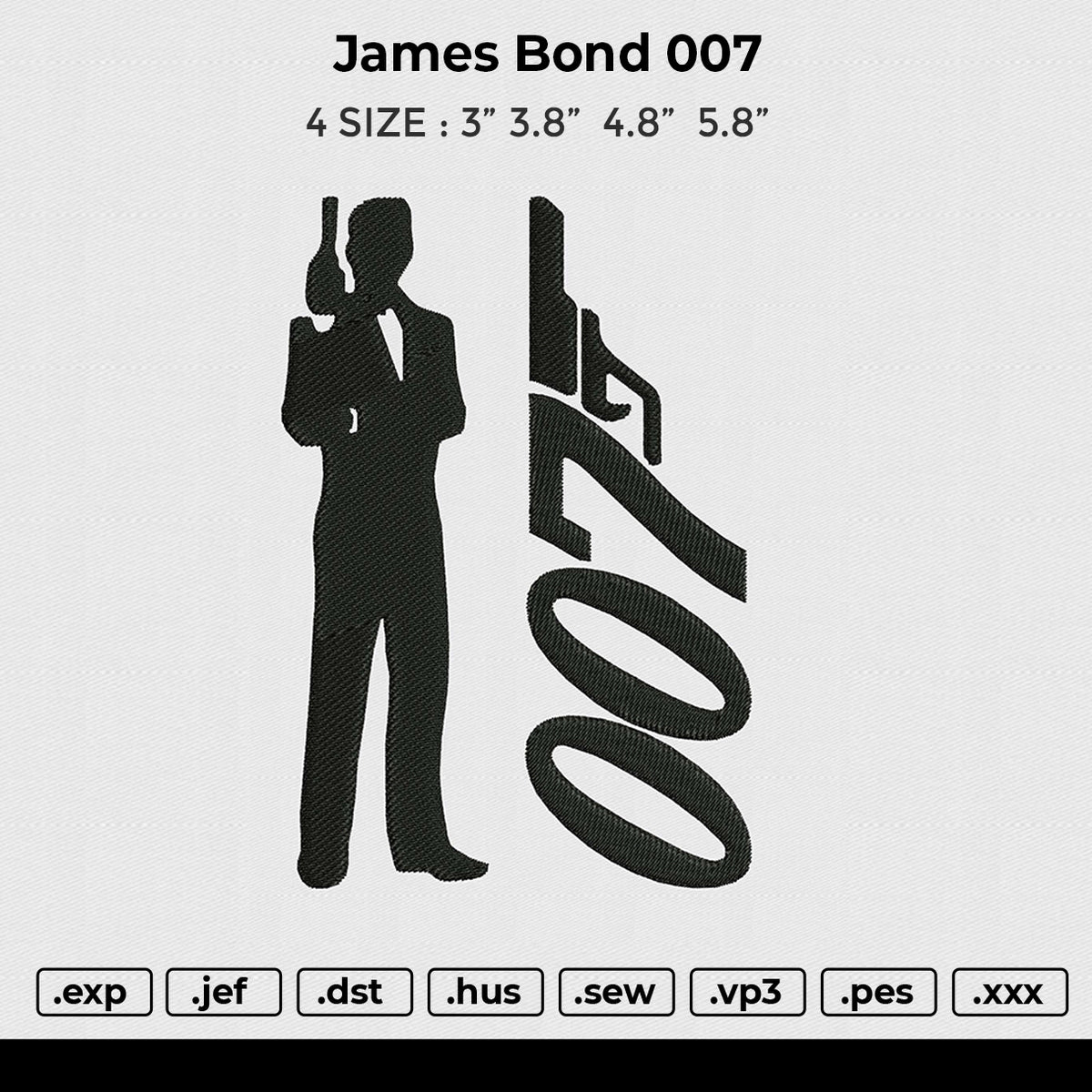 James Bond 007 Embroidery – embroiderystores