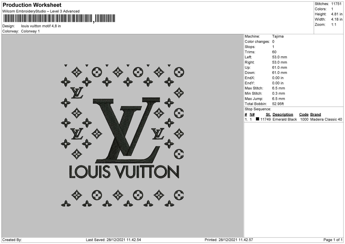 Louis Vuitton flower logo machine embroidery design  Machine embroidery  designs, Christmas embroidery designs, Embroidery designs