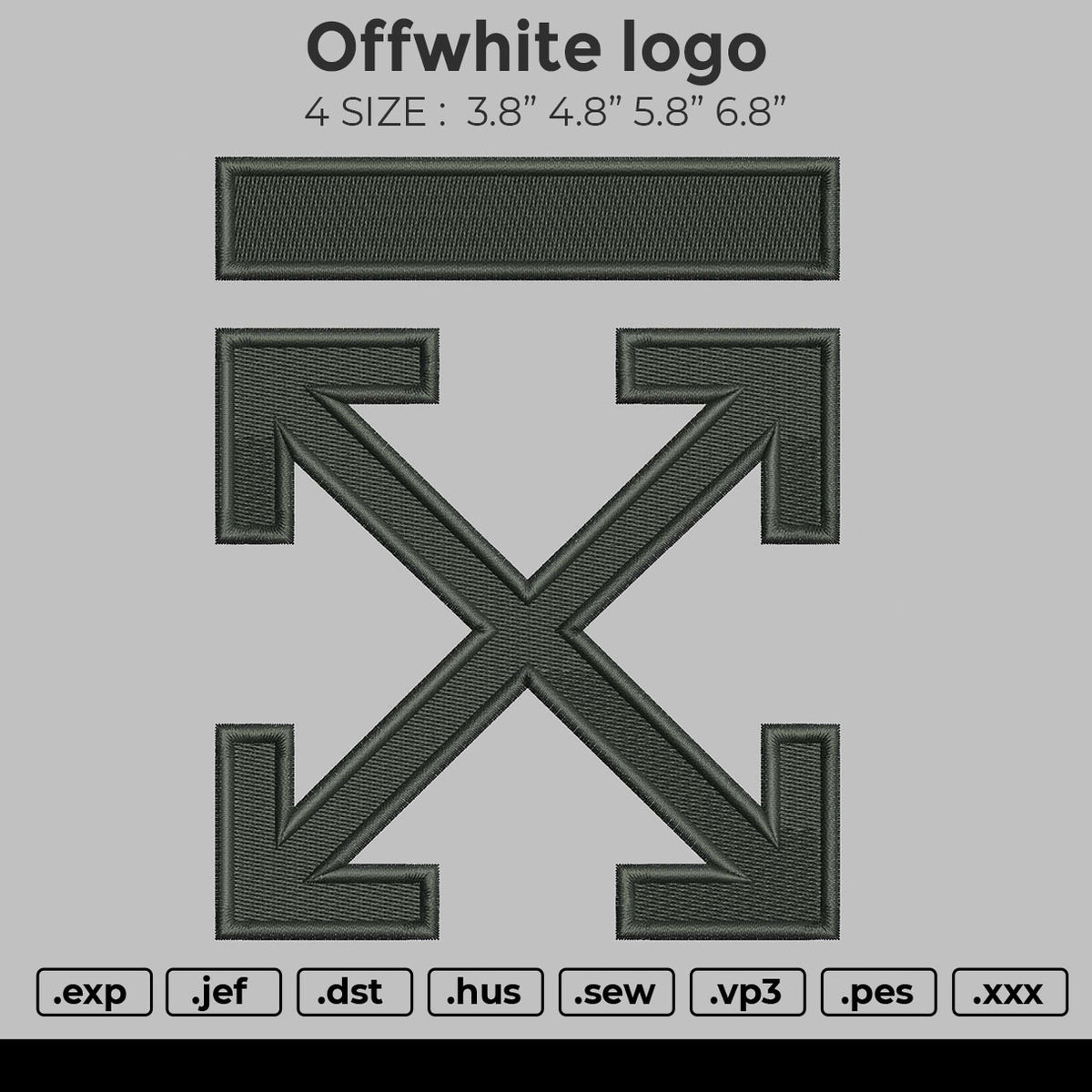 Off white Logo Embroidery – embroiderystores