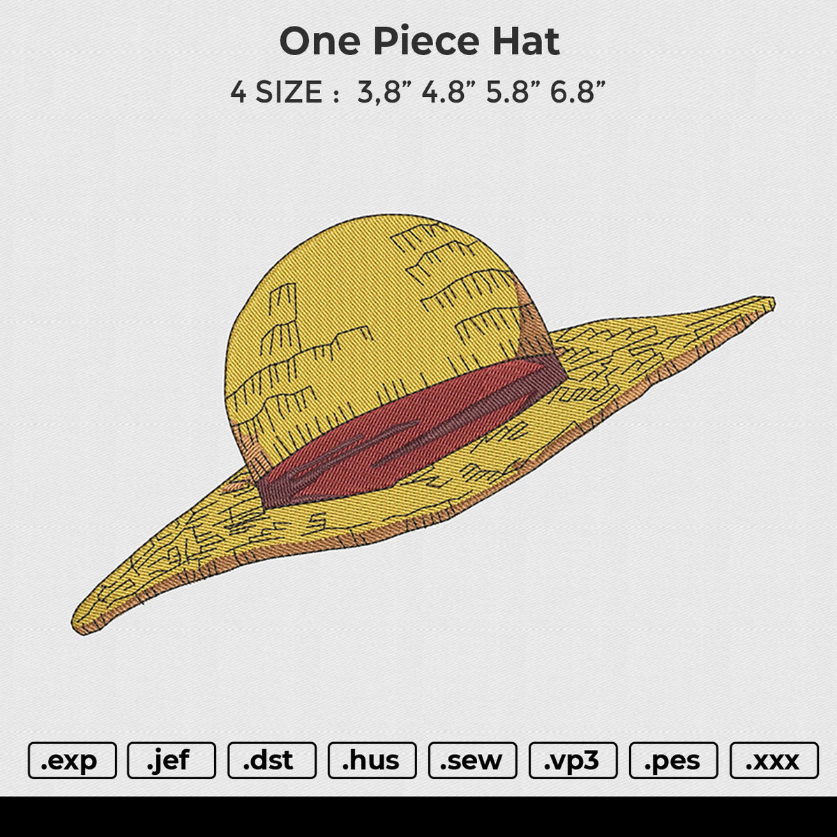 One piece hat Embroidery – embroiderystores