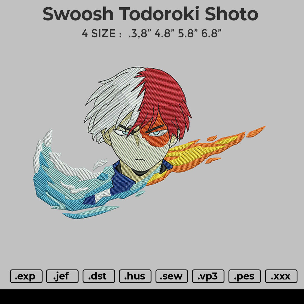 Swoosh Todoroki Shoto – embroiderystores