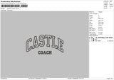 Castle Text Embroidery File 6 sizes