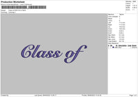 Class Of 2024 3 Parts Embroidery File