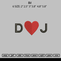 Dj Embroider File 6 sizes