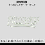 Design952 Embroidery File 6 sizes