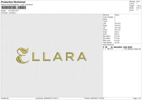 ELLARA Embroidery File 6 size