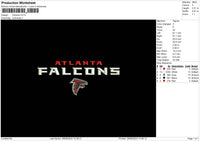 Falcons Embroidery File 6 sizes