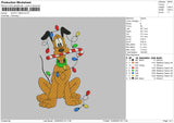 Goofy Xmas 23 Embroidery File 6 sizes