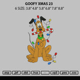 Goofy Xmas 23 Embroidery File 6 sizes