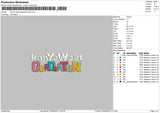 Gradu Text Embroidery File 6 sizes