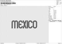 MEXICO LINES Embroidery File 6 size