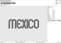 MEXICO LINES Embroidery File 6 size