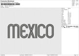 MEXICO LINES Embroidery File 6 size