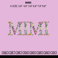 Mimi Embroidery File 6 sizes