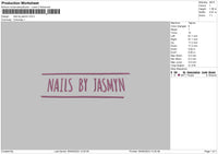 Nail By Jasmin Embroidery File 6 sizes