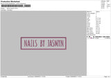 Nails By J V2 Embroidery File 6 sizes