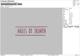 Nail By Jasmin Embroidery File 6 sizes