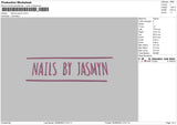 Nail By Jasmin Embroidery File 6 sizes