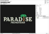 PARADISE Embroidery File 6 size