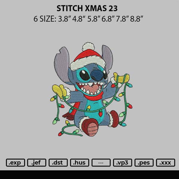 Stitch Xmas 23 Embroidery File 6 sizes