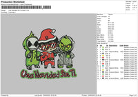 Sin Ti Xmas Embroidery File 6 sizes