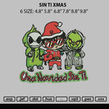 Sin Ti Xmas Embroidery File 6 sizes