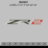 Zr2text Embroidery File 6 sizes