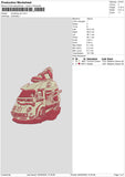 Dumpling Car Embroidery File 6 sizes