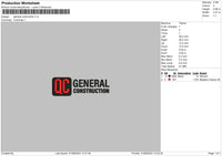 General C Embroidery File 6 sizes