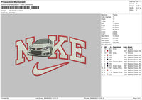 Nike Honda Car Embroidery File 6 sizes