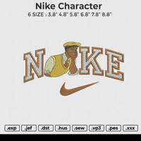 Nike Character Embroidery File 6 size