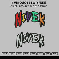 Nivek Color Bw Embroider 2 Files