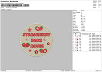 Strawberry Bake Embroidery File 6 sizes