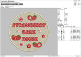 Strawberry Bake Embroidery File 6 sizes