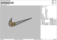 Swoosh Groot Embroidery File 6 sizes