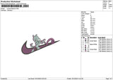 Swoosh Mewtwo Embroidery File 6 sizes