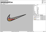 Swoosh Mcqueen 01 Embroidery File 6 sizes