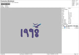 Year Number V2 Embroidery File 6 sizes