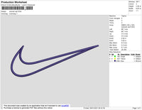 nike swoosh applique apl 7 in Embroidery