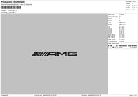 Amg Logo Embroidery File 6 sizes