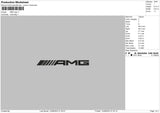 Amg Logo Embroidery File 6 sizes