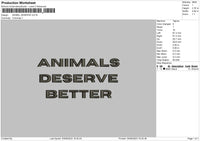 Animal Deserve Embroidery File 6 sizes