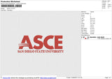 ASCE v2 Embroidery File 6 size