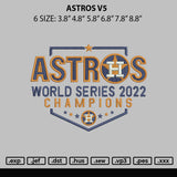 Astros V5 Embroidery File 6 sizes