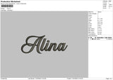 Alina Embroidery File 6 sizes